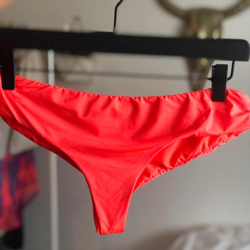 Neon orange bikini bottoms